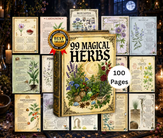 The Hidden Grimoire of 99 Magical Herbs