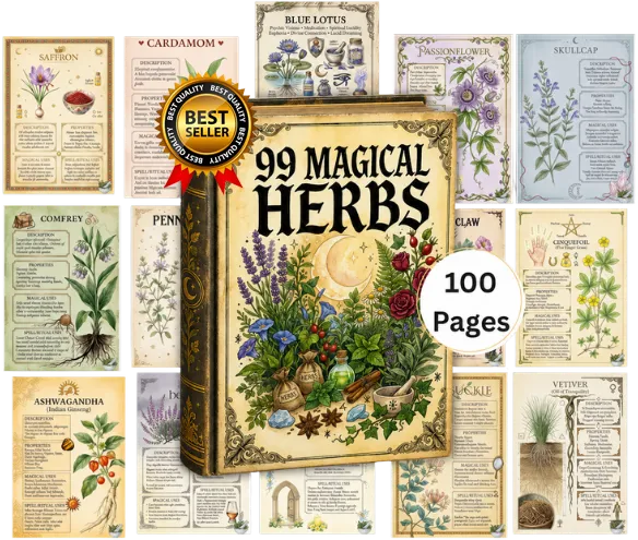 The Hidden Grimoire of 99 Magical Herbs